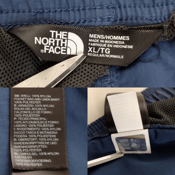 The North Face Flash Dry Men's Blue Outdoors Swim Trunk Short Size XL - Picture 13 of 16